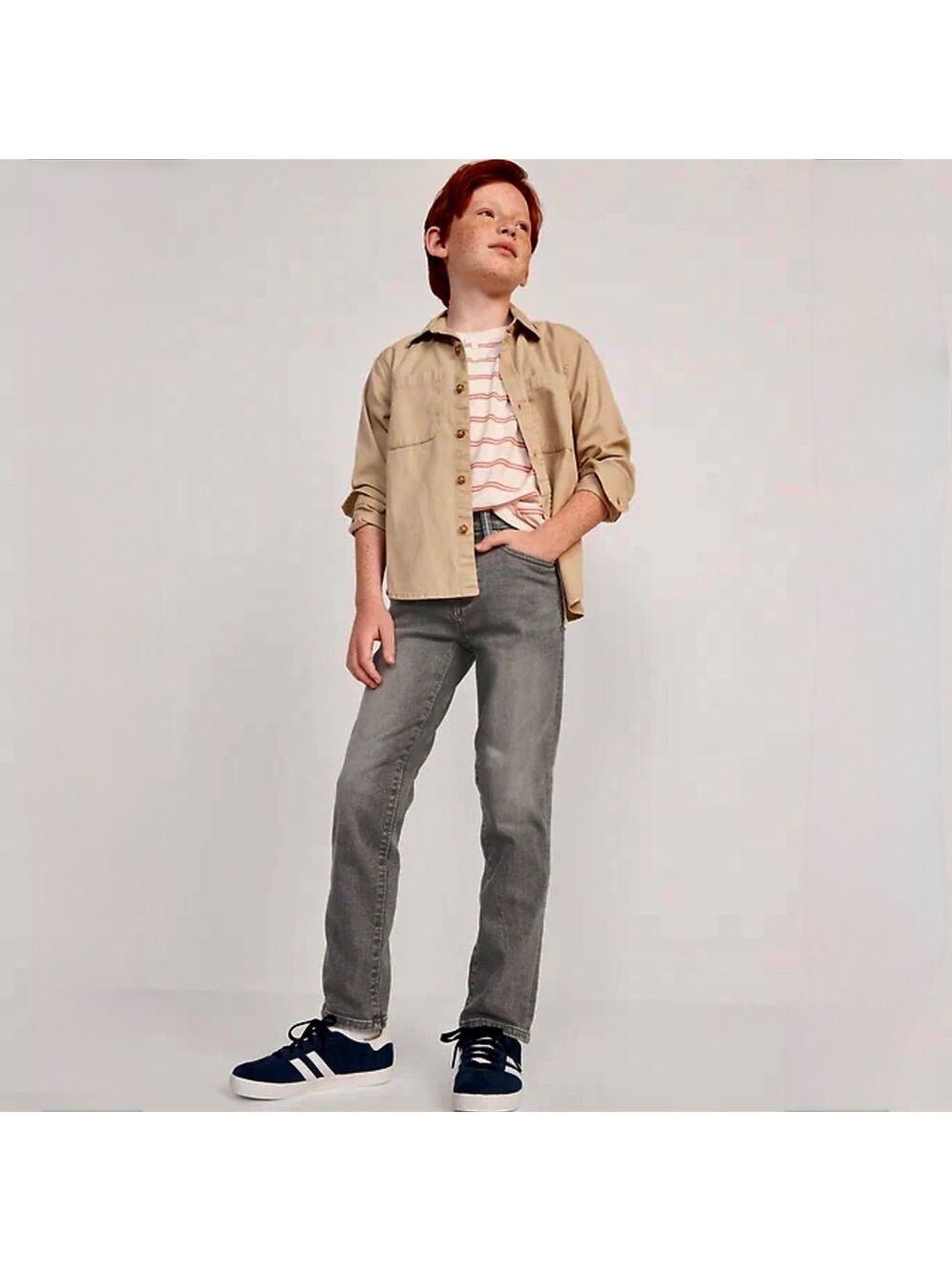 Old Navy Slim 360° Stretch Jeans for Boys in Gray Size 10 New Without Tags